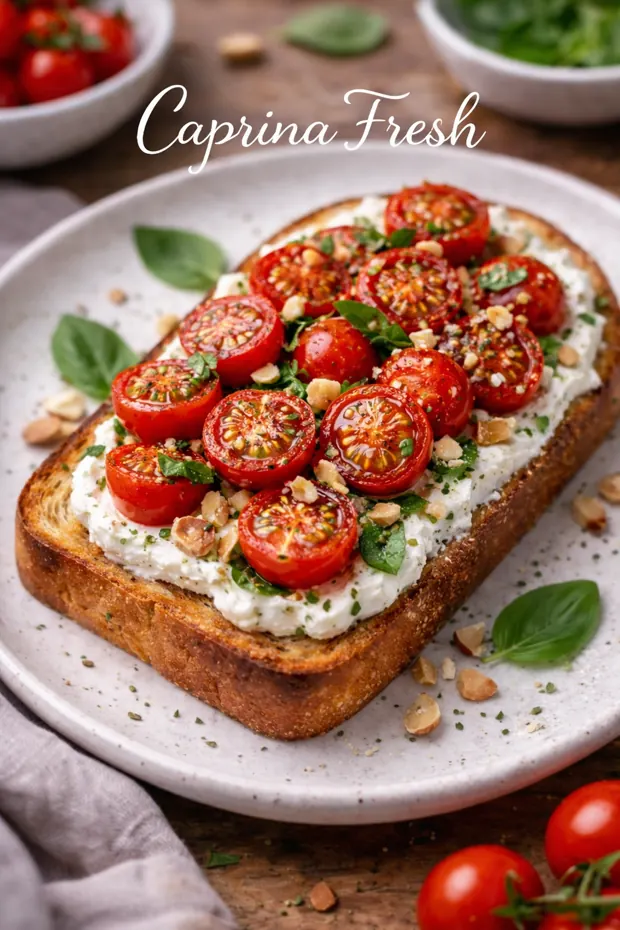 Toast Caprina Fresh — Café con Ángel